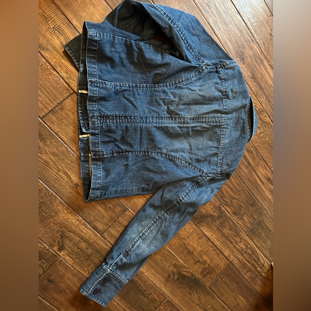 Liz Claiborne thick denim jacket sz 14 - Picture 4 of 6